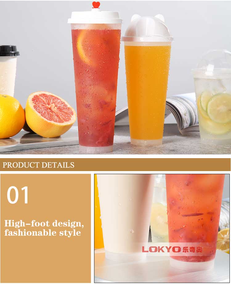 Transparent bubble tea cups