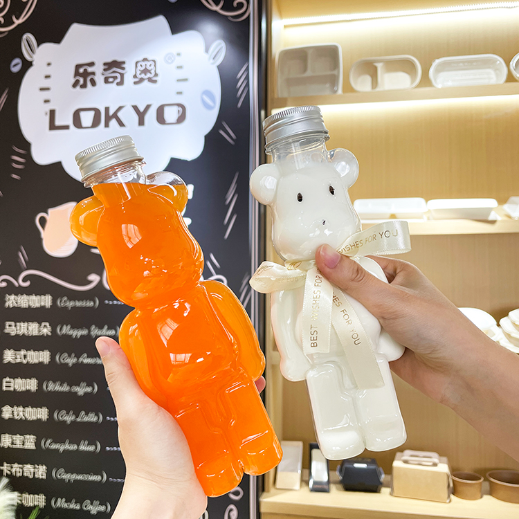 Juice plastic bottles