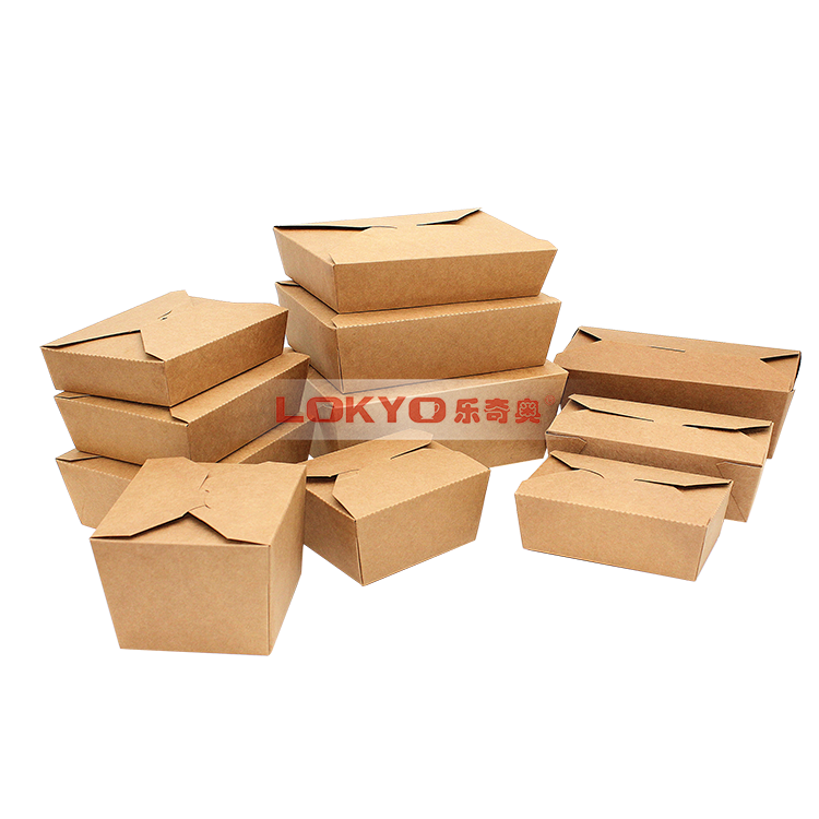 kraft paper takeaway food box