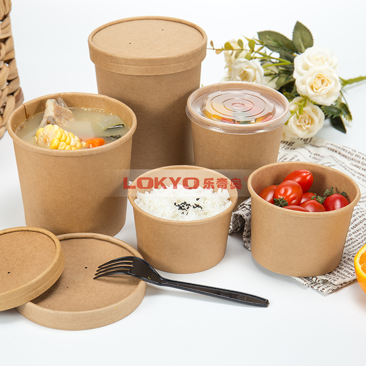 Kraft paper food containers