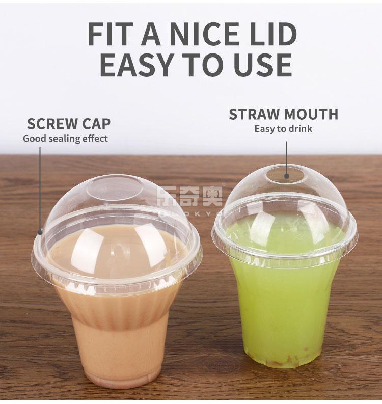 Clear plastic ice cream cups