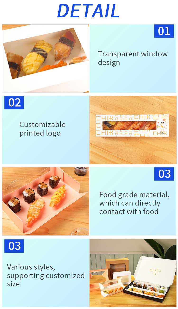 sushi paper box with window