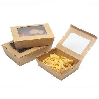 Disposable paper box for food