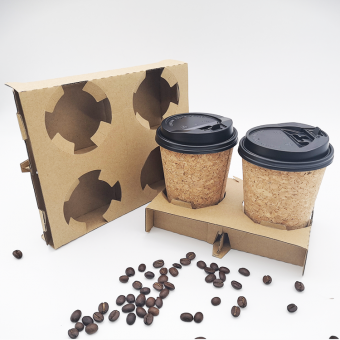 Coffee cup carrier tray