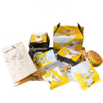 Fast food fries packaging sets