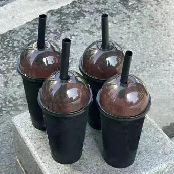 Custom logo bubble tea cups
