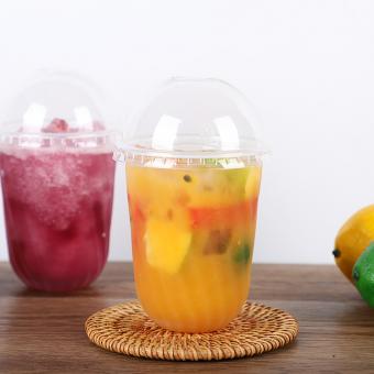 Plastic bubble tea cups