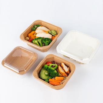 Square Paper Bowl With Lid